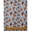 Zbytek - Bavlněná látka vánoční městečko  40 x 150 cm