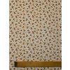 Zbytek - Bavlněná látka drobná vínová kvítka  55 x 140 cm