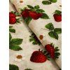 Zbytek - Režná látka jahody  65 x 140 cm