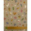 Zbytek - Režná látka velikonoční motivy  40 x 140 cm