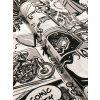 Zbytek - Režná látka černobílý komiks  75 x 140 cm