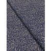 Zbytek - Bavlněná látka lístky na tmavě modré  30 x 150 cm