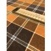Flanel oranžovo-hnědá kostka