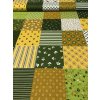 Bavlněná látka zelený patchwork