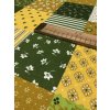 Bavlněná látka zelený patchwork