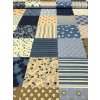 Bavlněná látka modrý patchwork