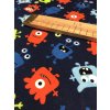 Bavlněný úplet tmavě modrý se strašidly
