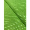 Bavlněná látka puntík na světle zelené
