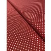 Bavlněná látka bílý puntík na červené