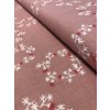 Bavlněná látka kytičkový věneček na starorůžové