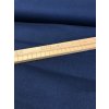 Oděvní lněné plátno s viskózou v tmavě modré