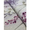 Režná látka fialové a růžové květy