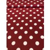Bavlněná látka velký bílý puntík na červené
