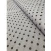 Bavlněná látka šedý puntík na bílé