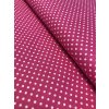 Bavlněná látka bílý puntík na růžové