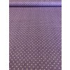 Bavlněná látka bílý puntík na světle fialové LP