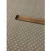 Bavlněná látka bílý puntík na béžové LP