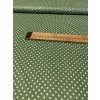 Bavlněná látka střední bílý puntík na zelené