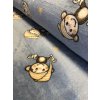 Fleece opičky na modré