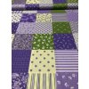 Bavlněná látka fialový patchwork