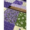 Bavlněná látka fialový patchwork