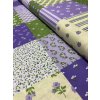 Bavlněná látka fialový patchwork