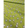 Bavlněná látka ovečky na světle zelené