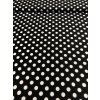 Bavlněný úplet bílé puntíky na černé