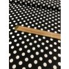 Bavlněný úplet bílé puntíky na černé