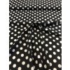 Bavlněný úplet bílé puntíky na černé
