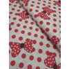 Bavlněná látka mašle s puntíky