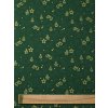 Bavlněná látka vánoční ozdobičky na zelené