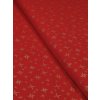 Bavlněná látka zlaté hvězdy na červené