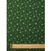 Bavlněná látka zlaté hvězdy na zelené