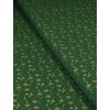 Bavlněná látka zlaté vločky na zelené