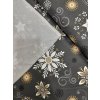 Bavlněná látka sněhové vločky na šedé