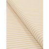 Bavlněná látka béžový proužek na bílé