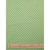 Bavlněná látka bílý puntík na zelené