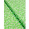 Bavlněná látka sedmikrásky na zelené