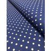 Bavlněná látka bílý puntík na tmavě modré