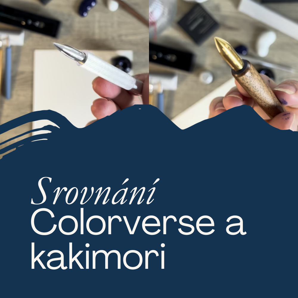Srovnání hrotů Colorverse a kakimori