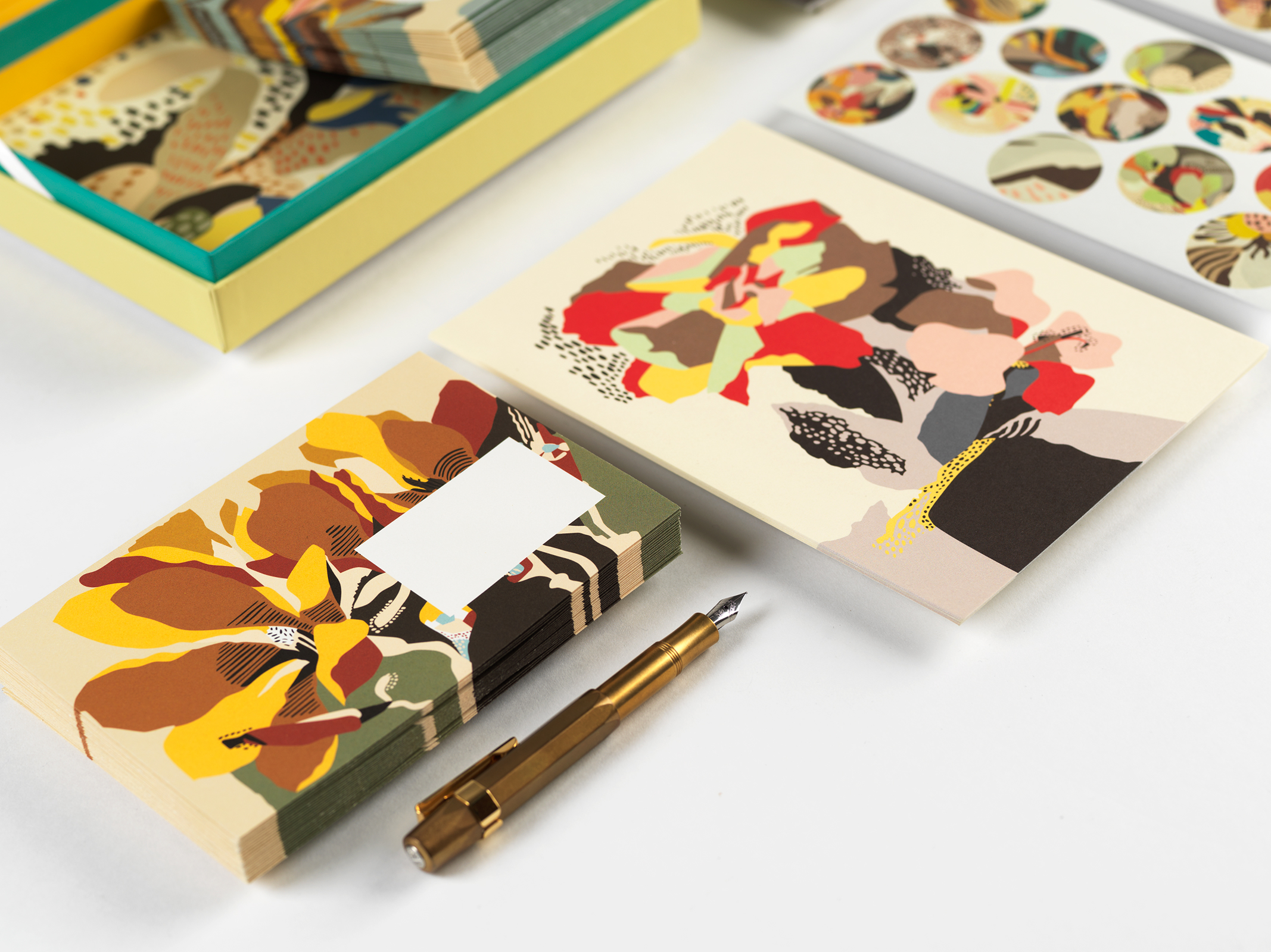 The Pepin Press designer notepad with a fountain pen