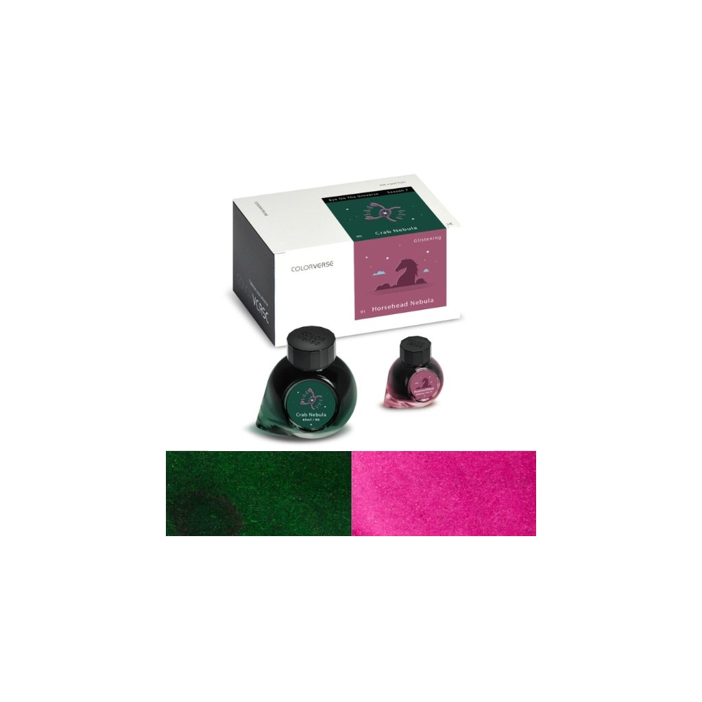 Colorverse set třpytivých inkoustů 65 ml +15 ml, No.9091 Crab Nebula & Horsehead Nebula pruh