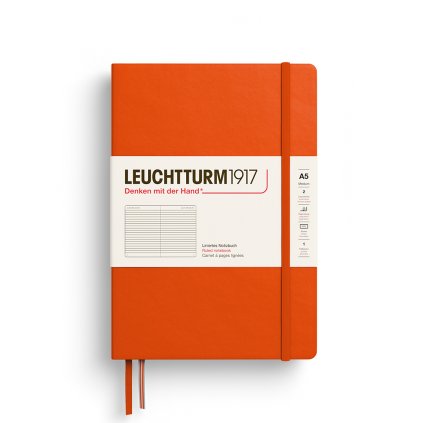Leuchtturm1917 linkovaný zápisník Hardcover A5, Pumpkin