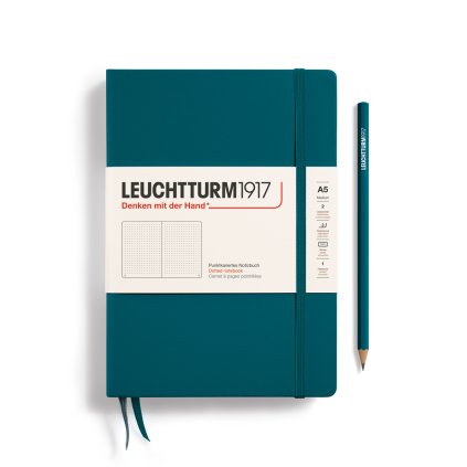 Leuchtturm1917 tečkovaný zápisník Hardcover A5, Pacific Green