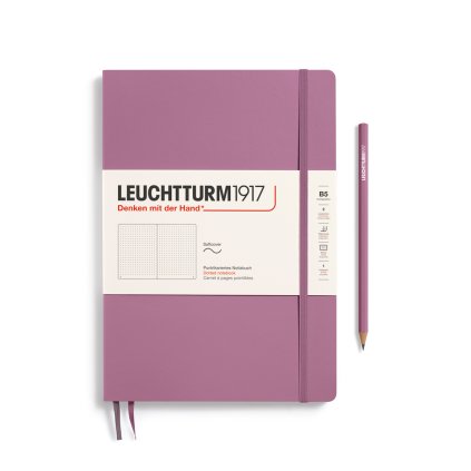 Leuchtturm1917 tečkovaný zápisník Softcover B5, Dusty Rose