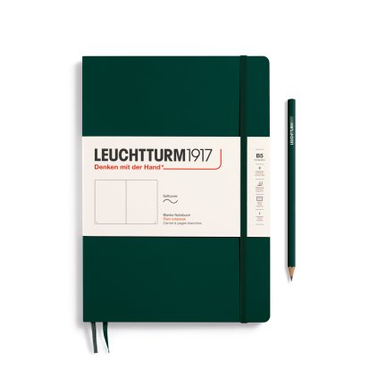 Leuchtturm1917 čistý zápisník Softcover B5, Forest Green