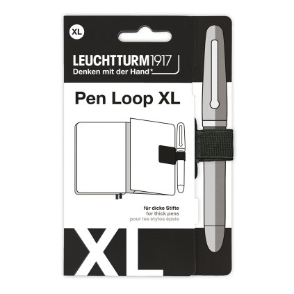 Leuchtturm1917 samolepící držák na pero XL, Black