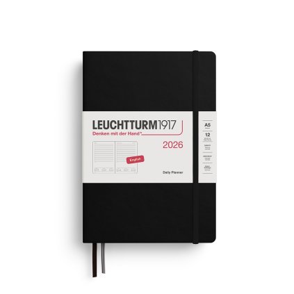 Leuchtturm1917 diář 2026 Daily Planner A5, Black