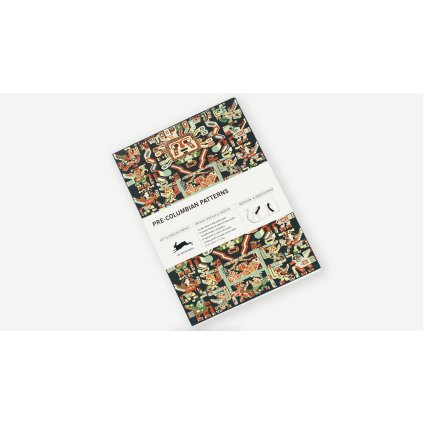 The Pepin Press kniha 12 dekorativních & balicích papírů, Pre Columbian Patterns, 50 x 70 cm